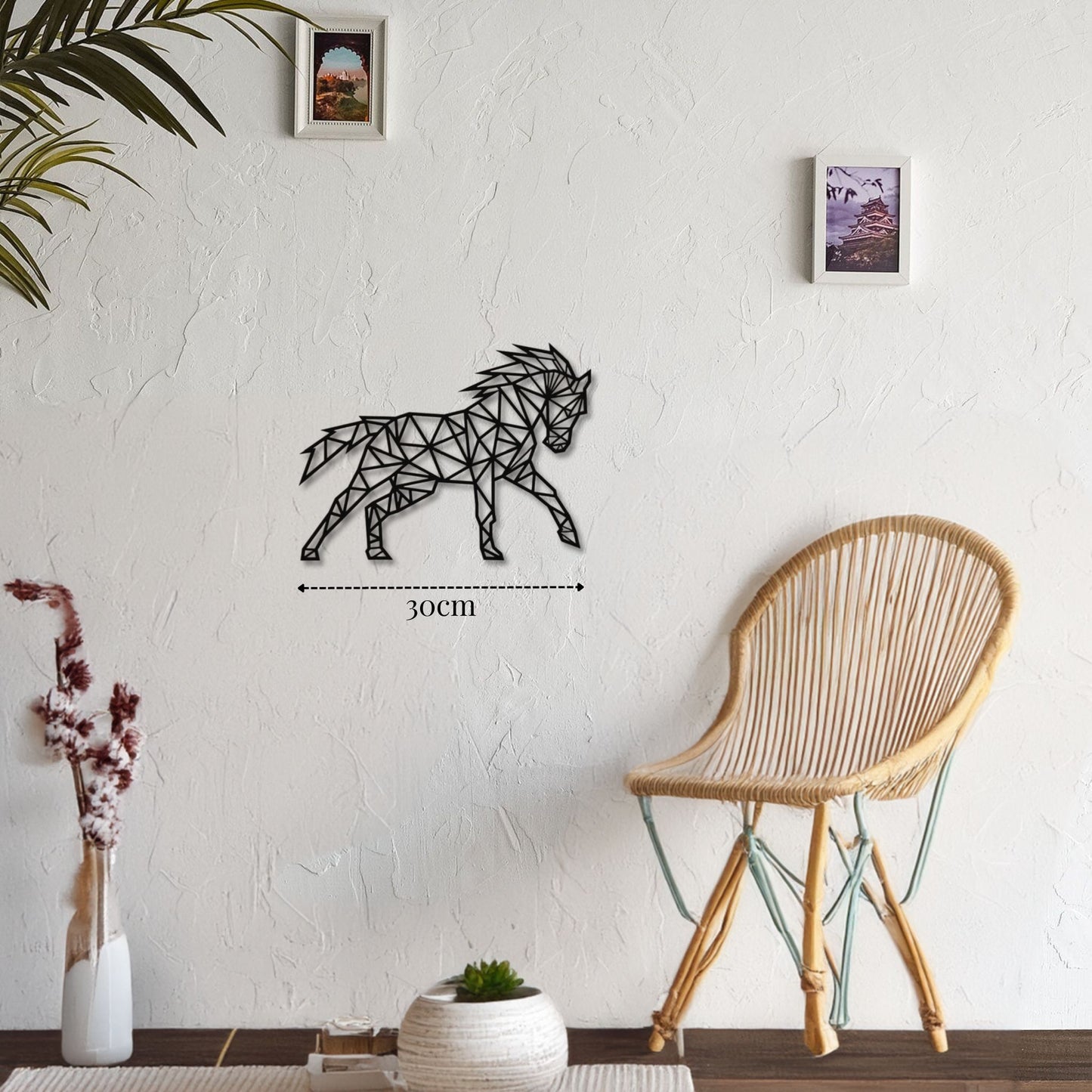 petite décoration murale cheval géométrique